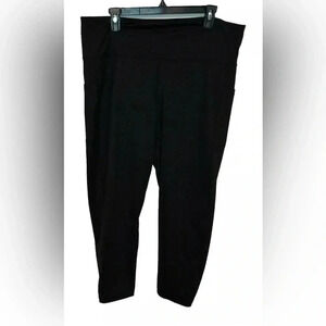 Ideology Plus Size XXL High Rise Leggings w/ Side Pockets Black